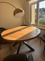 Houten ronde tafel, Huis en Inrichting, Tafels | Eettafels, Ophalen, 100 tot 150 cm, Rond, Zo goed als nieuw