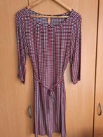 King Louie Viscose Jurk M - Oud Roze/Blauw, Maat 38/40 (M), Ophalen of Verzenden, Zo goed als nieuw, Knielengte
