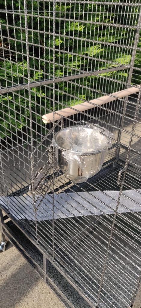 PAPEGAAIENKOOI, Dieren en Toebehoren, Vogels | Hokken en Kooien, Gebruikt, Vogelkooi, Metaal, Ophalen of Verzenden