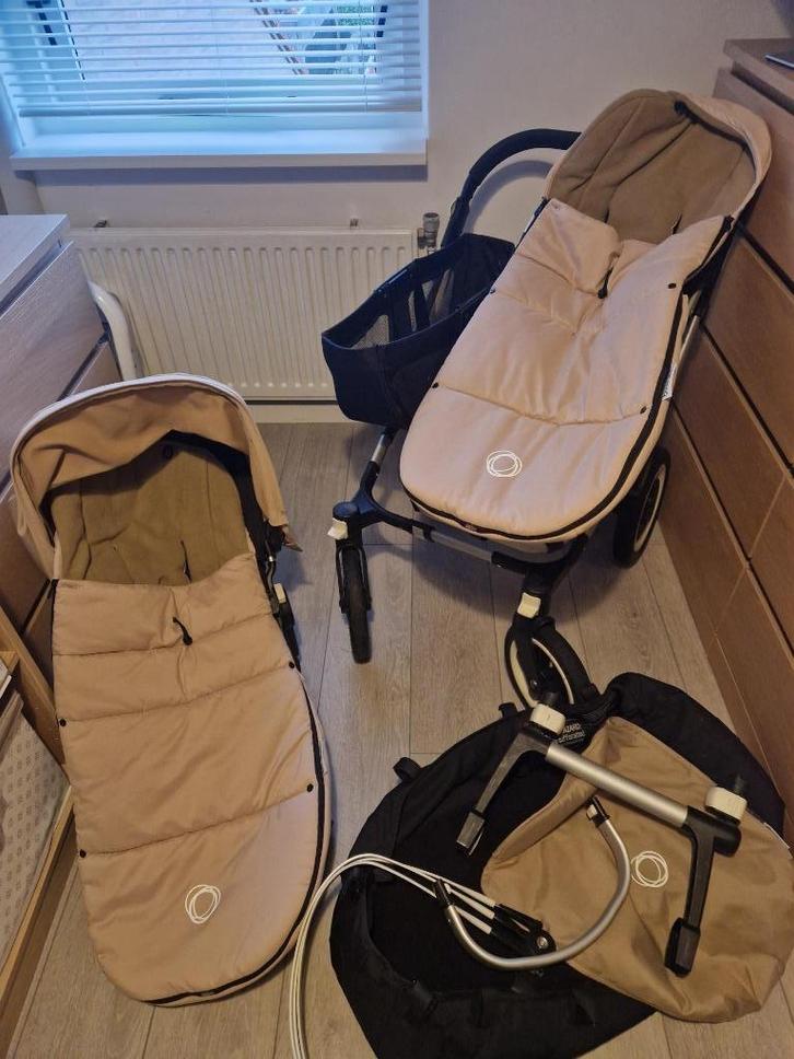 Bugaboo Donkey duo, Kinderen en Baby's, Kinderwagens en Combinaties, Gebruikt, Combiwagen, Bugaboo, Duowagen, Luchtbanden, Met reiswieg