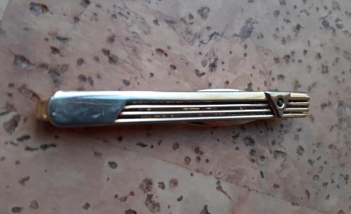 Vintage dasspeld dasschuif dasklem 6 cm lang met werkje, Sieraden, Tassen en Uiterlijk, Manchetknopen, Zo goed als nieuw, Overige materialen