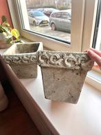 Brocante Franse landelijke bloempotten, Ophalen, Gebruikt, Vierkant, Balkon