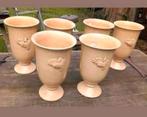 Vintage Aardewerk Bloempotten op Voet, Ophalen, Gebruikt, Rond, Tuin
