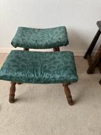 2 voetenbankjes groen, Huis en Inrichting, Fauteuils, Ophalen of Verzenden, Zo goed als nieuw, Stof, 50 tot 75 cm