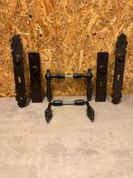 Set Deurklinken met Rozetten - Iron Rust Nieuw, Ophalen of Verzenden, Nieuw, IJzer, Klink of Kruk