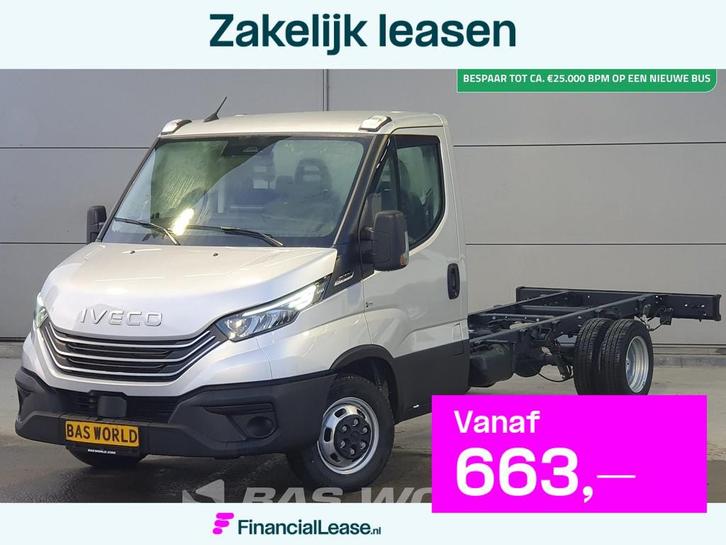 Iveco Daily 35C21 Automaat 410wb Dubbellucht 2025model Chass, Auto's, Bestelauto's, Bedrijf, Lease, Financial lease, Airconditioning