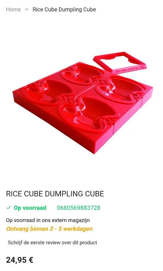 rijstcubes of dumplingcubes 8 stuks nieuw, Huis en Inrichting, Keuken | Keukenbenodigdheden, Nieuw, Ophalen of Verzenden