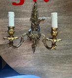 vintage wandlamp messing, Antiek en Kunst, Ophalen of Verzenden