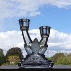 2-Armige Kandelaar Ankerglas Bernsdorf Art Deco, Antiek en Kunst, Ophalen of Verzenden, Kristal