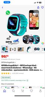 GPS Kinder Smartwatch - 4G - Zwart ZGAN, Zwart, Nieuw, Ophalen of Verzenden, Waterdicht
