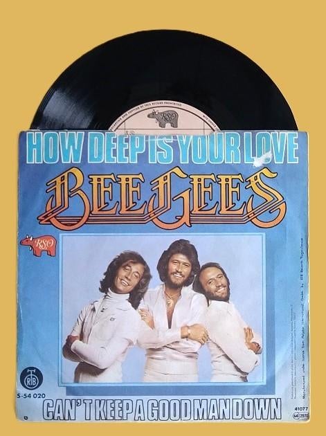 Top2000#0484 Bee Gees - How deep is your love, Cd's en Dvd's, Vinyl Singles, Zo goed als nieuw, Single, Overige genres, 7 inch
