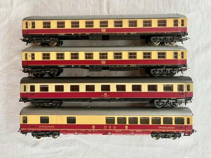Set Lima DB TEE rijtuigen, Hobby en Vrije tijd, Modeltreinen | H0, Zo goed als nieuw, Wagon, Gelijkstroom, Lima, Ophalen of Verzenden