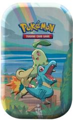 Pokemon - 50 kaarten met gratis lege Johto Starters Tin, Ophalen of Verzenden, Zo goed als nieuw, Meerdere kaarten, Foil