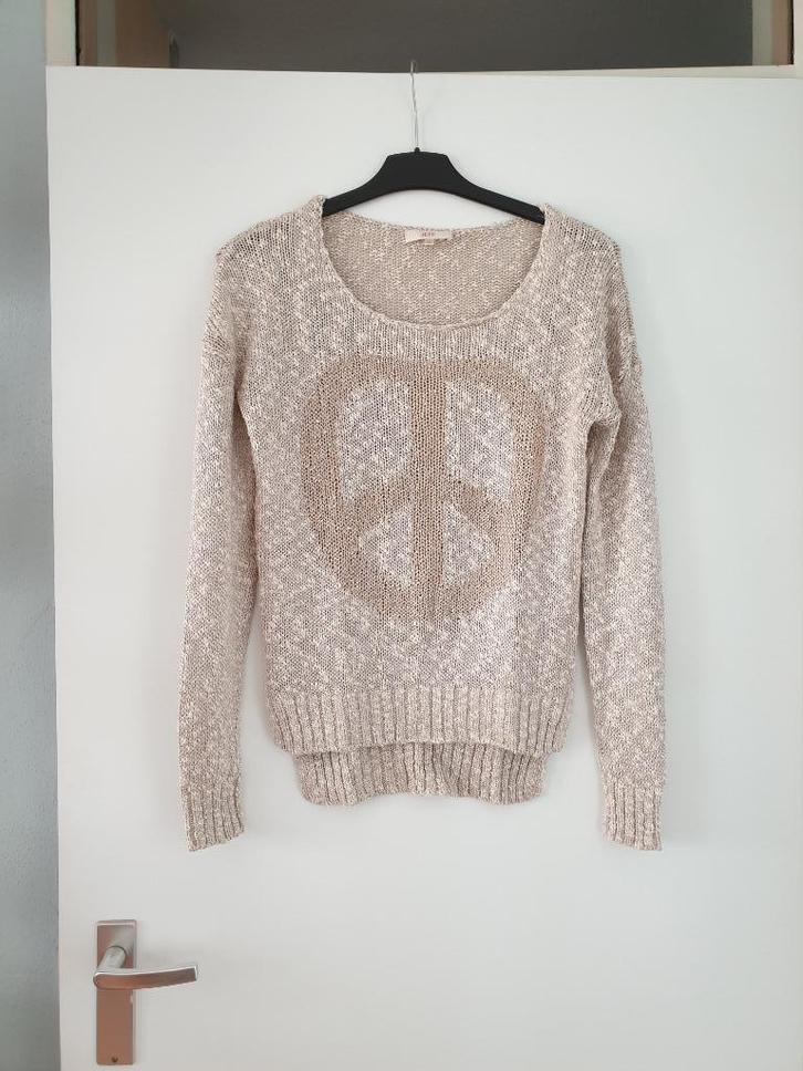 Trui Jeff maat XS, Kleding | Dames, Truien en Vesten, Zo goed als nieuw, Maat 34 (XS) of kleiner, Beige, Ophalen