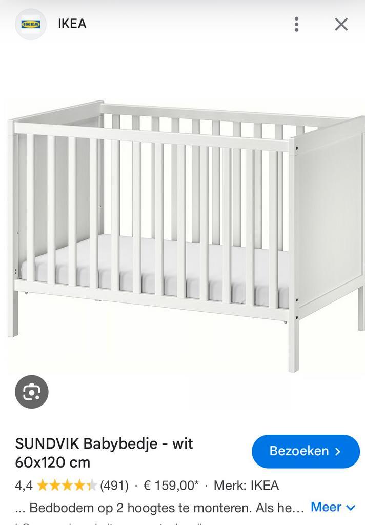 Ikea Sundvik ledikant wit, Kinderen en Baby's, Babywiegjes en Ledikanten, Gebruikt, Ledikant, Ophalen