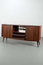 Vintage Westergaard dressoir in teak met spiegel binnenin, Ophalen, Gebruikt, Teakhout, Vintage design, deens design