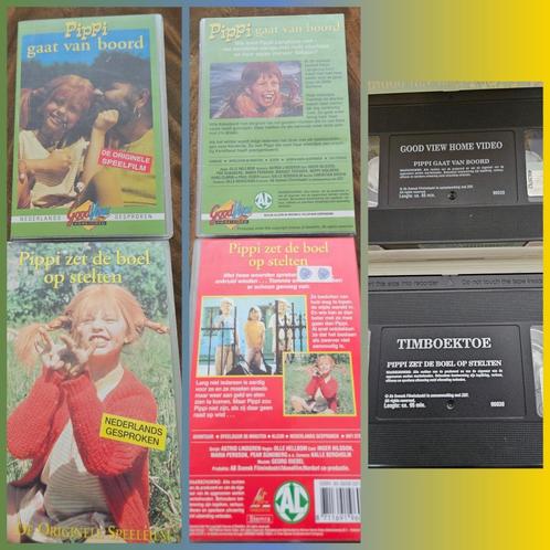 2 st.Pippi Langkous spannende films & meer VHS kinder films!, Cd's en Dvd's, Dvd's | Kinderen en Jeugd, Zo goed als nieuw, Film