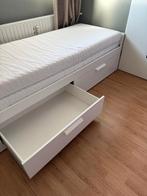 Bed, Huis en Inrichting, Ophalen, Verstelbaar, 90 cm, Wit