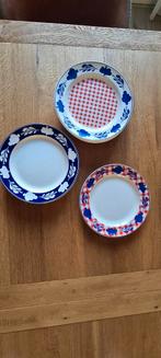 Boerenbont en bonter Dinerborden, Gebruikt, Ophalen of Verzenden, Bord(en), Aardewerk