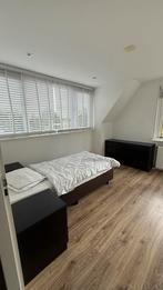 Boxspring 90x200 + IKEA kast & nachtkastjes donkerbruin, Huis en Inrichting, Ophalen, Gebruikt, Tweepersoons, 90 cm