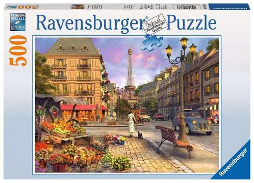 Ravensburger: Wandeling door Parijs 500 Stukjes, Hobby en Vrije tijd, Denksport en Puzzels, Nieuw, Legpuzzel, 500 t/m 1500 stukjes