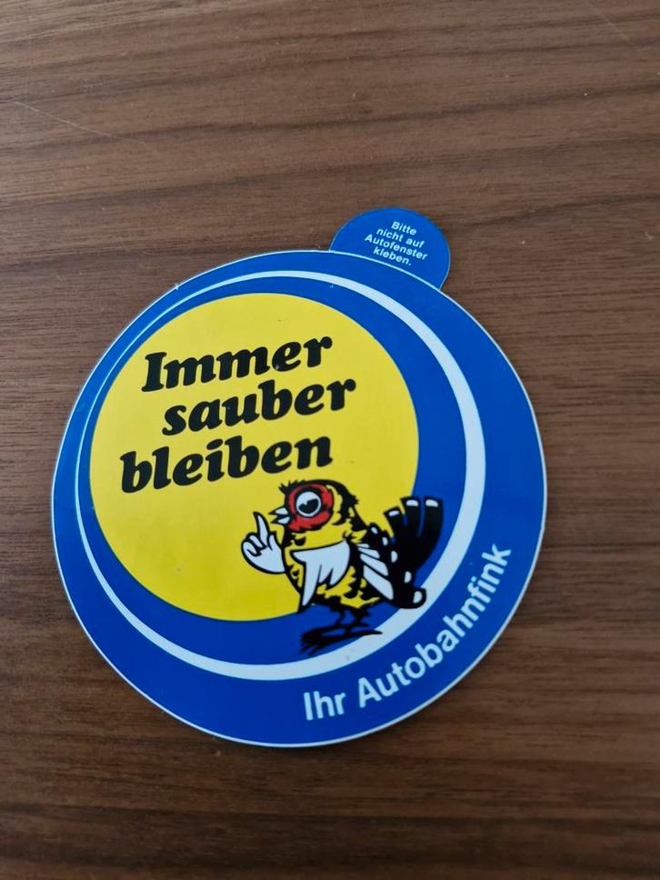 5163 Vintage Autobahnfink Sticker - Blijf Altijd Schoon!, Auto diversen, Autostickers, Ophalen of Verzenden