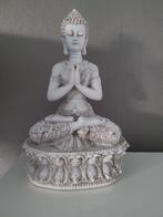Tibetaanse meditatie boeddha wit 2 stuks, Huis en Inrichting, Ophalen, Gebruikt