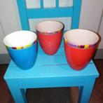Fairtrade bekers artesa handmade for Ecuador 3 stuks, Huis en Inrichting, Keuken | Servies, Ophalen, Glas of Glazen, Gebruikt
