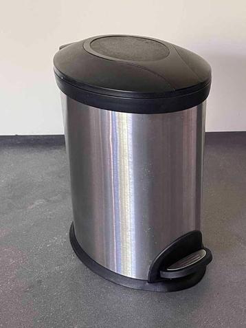 Pedaalemmer Ovale Vorm Prullenbak RVS 10 liter - Nieuw beschikbaar voor biedingen
