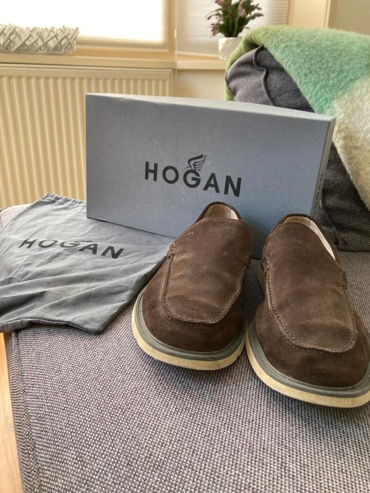 HOGAN SUÉDE INSTAPPERS BRUIN MAAT 41, Kleding | Heren, Schoenen, Gedragen, Loafers, Bruin, Ophalen of Verzenden