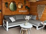 Loungeset met all weather kussens, Tuin en Terras, Tuinsets en Loungesets, Ophalen, Gebruikt, Hocker, Aluminium