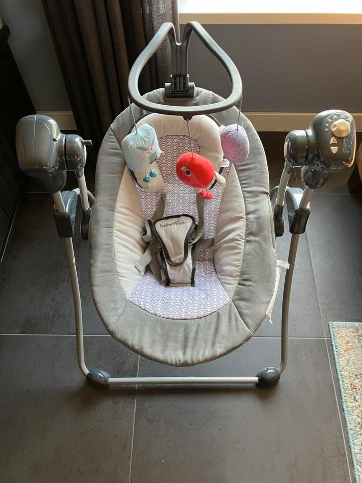 Babymoov Swoon Motion Babyschommel - Bubble Zink, Kinderen en Baby's, Wipstoeltjes, Gebruikt, Schommelstoel, Overige merken, Met gordel(s) of riempje(s)