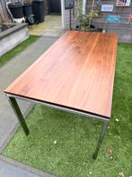 Notenhouten eettafel 180x90 hoogte 77cm, Huis en Inrichting, 50 tot 100 cm, 150 tot 200 cm, Gebruikt, Metaal