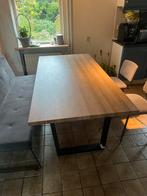 Zo goed als nieuwe tafel 180x90 - Hout/Staal, Huis en Inrichting, Ophalen, 150 tot 200 cm, 75 tot 100 cm, Zo goed als nieuw