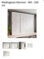 Moderne Kledingkast Marmer Wit 250x62x200 cm, Huis en Inrichting, Kasten | Kledingkasten, Ophalen, Zo goed als nieuw, 50 tot 75 cm