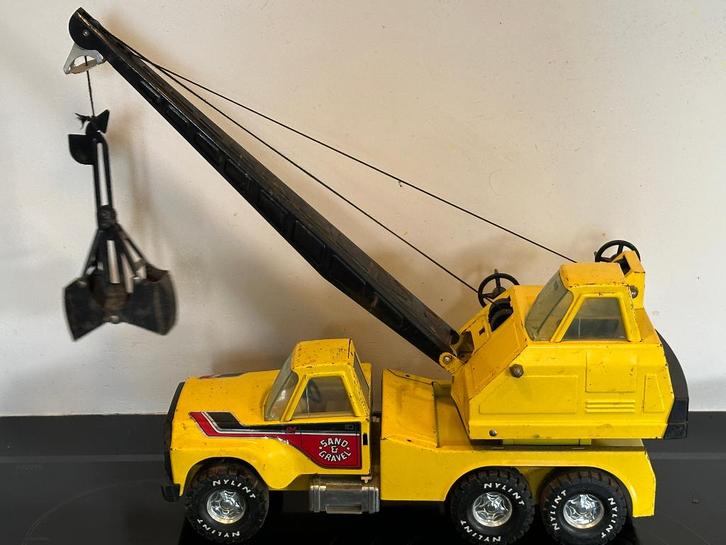 Vintage Nylint blikken kraanwagen made in USA, Verzamelen, Speelgoed, Gebruikt, Ophalen