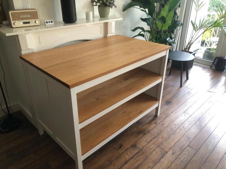 Keukeneiland Tornviken – wit/eiken – in topstaat!, Huis en Inrichting, Keuken | Keukenelementen, Zo goed als nieuw, Minder dan 100 cm