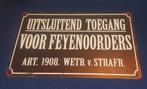 Wandbord feyenoord van metaal., Ophalen of Verzenden, Nieuw
