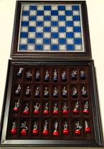 luxe tinnen schaakspel 'De Slag bij Waterloo', Hobby en Vrije tijd, Gezelschapsspellen | Bordspellen, Een of twee spelers, Ophalen of Verzenden