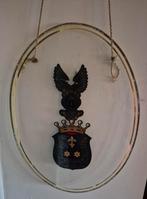 Glazen antieke raamhanger, familiewapen, heraldiek, '30, Ophalen of Verzenden