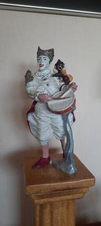 Vintage beeld,clown met aapje,Janneke Ros,parastone., Ophalen of Verzenden