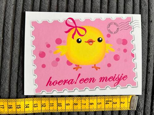 171.Idrukker kaart Kuiken Hoera een meisje, Verzamelen, Ansichtkaarten | Themakaarten, Ongelopen, Ophalen of Verzenden