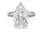 Prachtige 14kt Witgouden Ring met 5.26ct Diamant, Wit, Nieuw, Ophalen of Verzenden, Met edelsteen