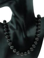 Granaat antieke ketting 14k gouden bol slot robuust dames, Verzenden, Goud, Ketting, Met edelsteen