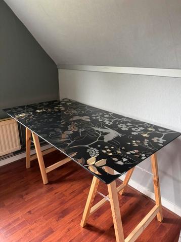 Glazen bureaublad  tafelblad 200x80cm