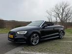Audi A3 Cabriolet 1.5 TFSI 150Pk S-Line, Auto's, Audi, Zwart, 4 cilinders, Leder en Stof, Zwart