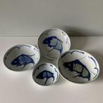 Borden met koi karper, Chinees aardewerk, vintage, Ophalen of Verzenden