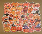 Halloween, pompoen gezichtjes, hoofd, herfst stickers, Verzenden, Nieuw, Meerdere stickers