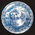 Delfts Blauw Bord met Voorstelling, Ophalen of Verzenden