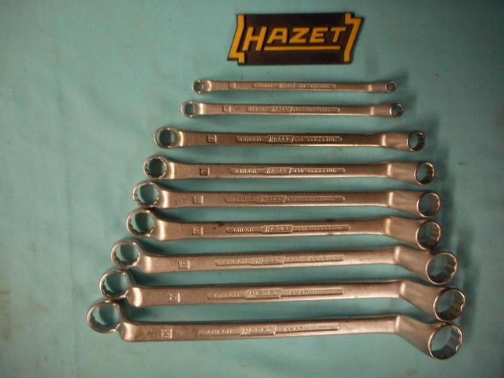 Negen Ringsleutels Hazet No.630, Auto diversen, Autogereedschap, Gebruikt, Ophalen of Verzenden